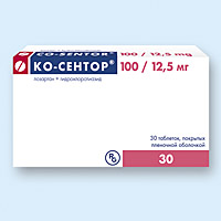 Ко-сентор, таблетки п/о 100мг 12,5мг упаковка №30