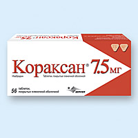 Кораксан, таблетки п/о 7,5мг упаковка №28