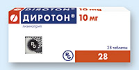 Диротон, таблетки 10мг упаковка №56