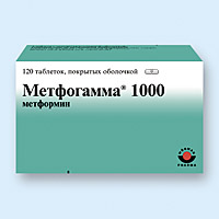 Метфогамма 1000, таблетки п/о 1 000мг упаковка №30