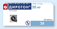 Диротон, таблетки 20мг упаковка №14
