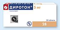 Диротон, таблетки 5мг упаковка №14