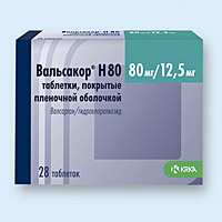 Вальсакор Н 80, таблетки п/о 80мг 12,5мг упаковка №56