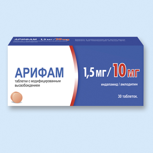 Арифам, таблетки с модиф. высвобождением 1,5мг 10мг упаковка №30