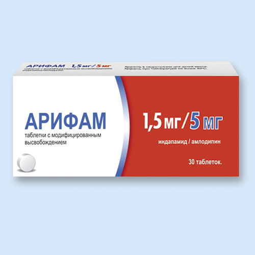 Арифам, таблетки с модиф. высвобождением 1,5мг 5мг упаковка №30
