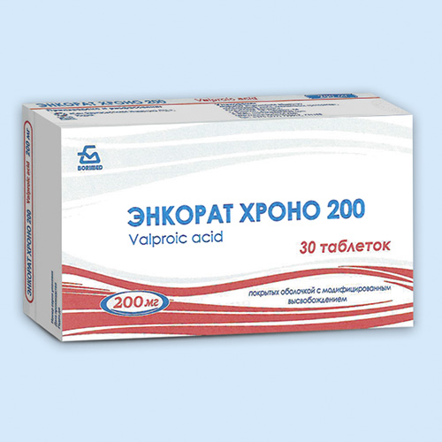 Энкорат Хроно 200, таблетки с модиф. высвобождением, п/о 200мг упаковка №30